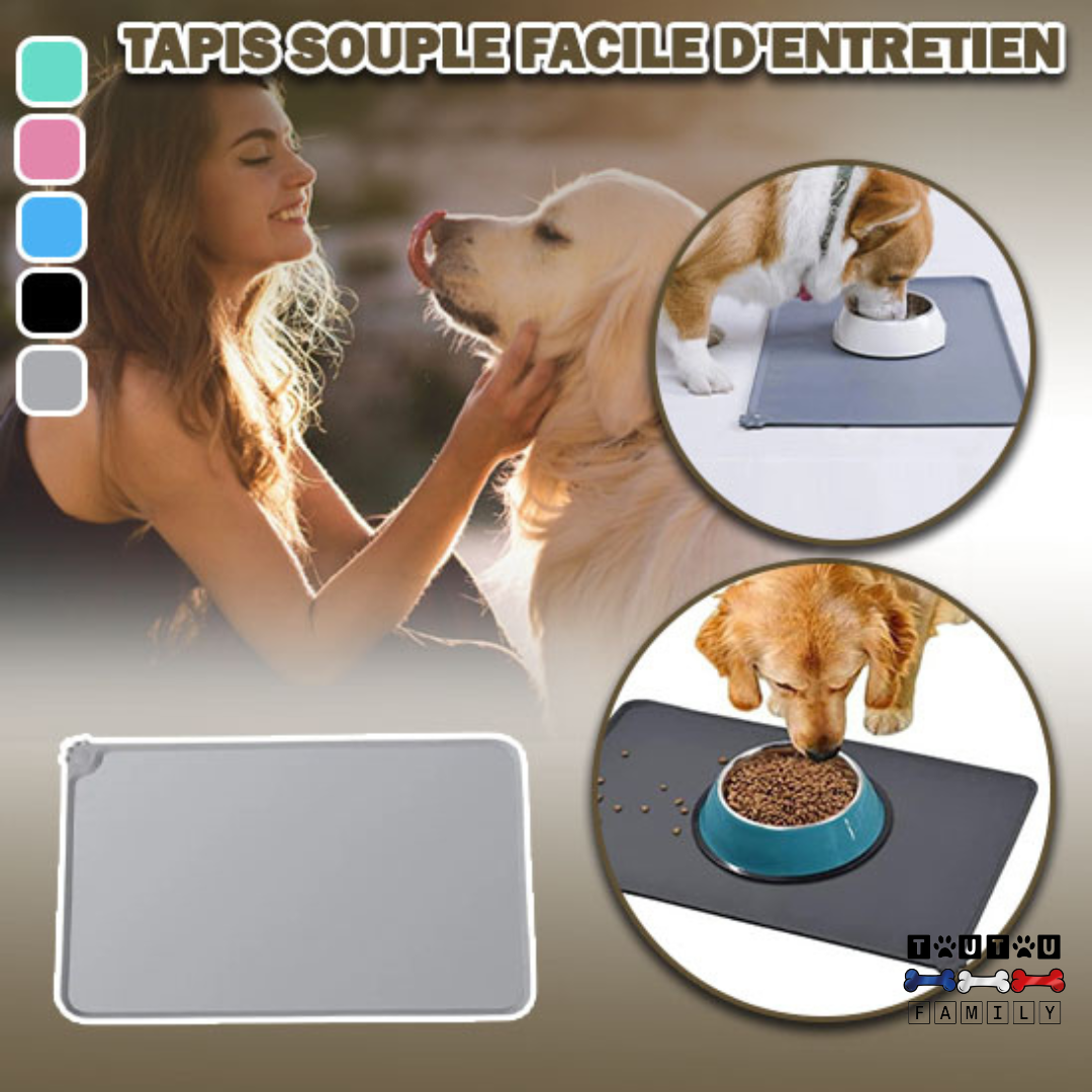 Tapis pour gamelle chien - CleanToutou™